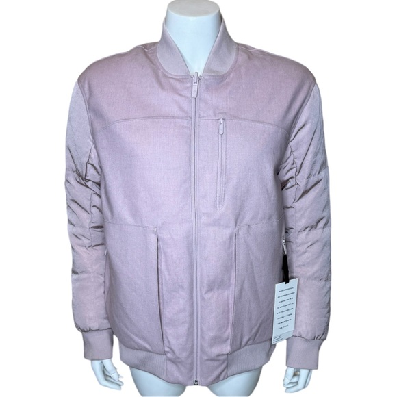Lululemon Roam Far Reversible Wool Bomber Jacket 10 Goose Down Pink NWT - Picture 1 of 12